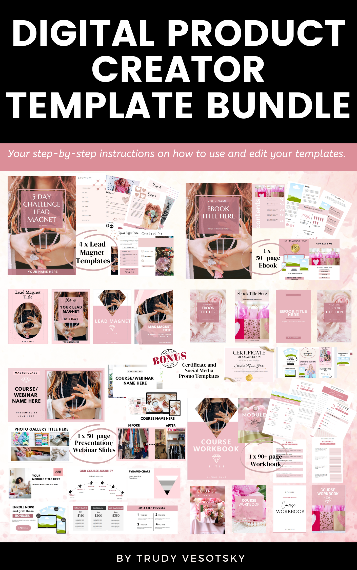 Ultimate Digital Product Creator Canva Template Bundle