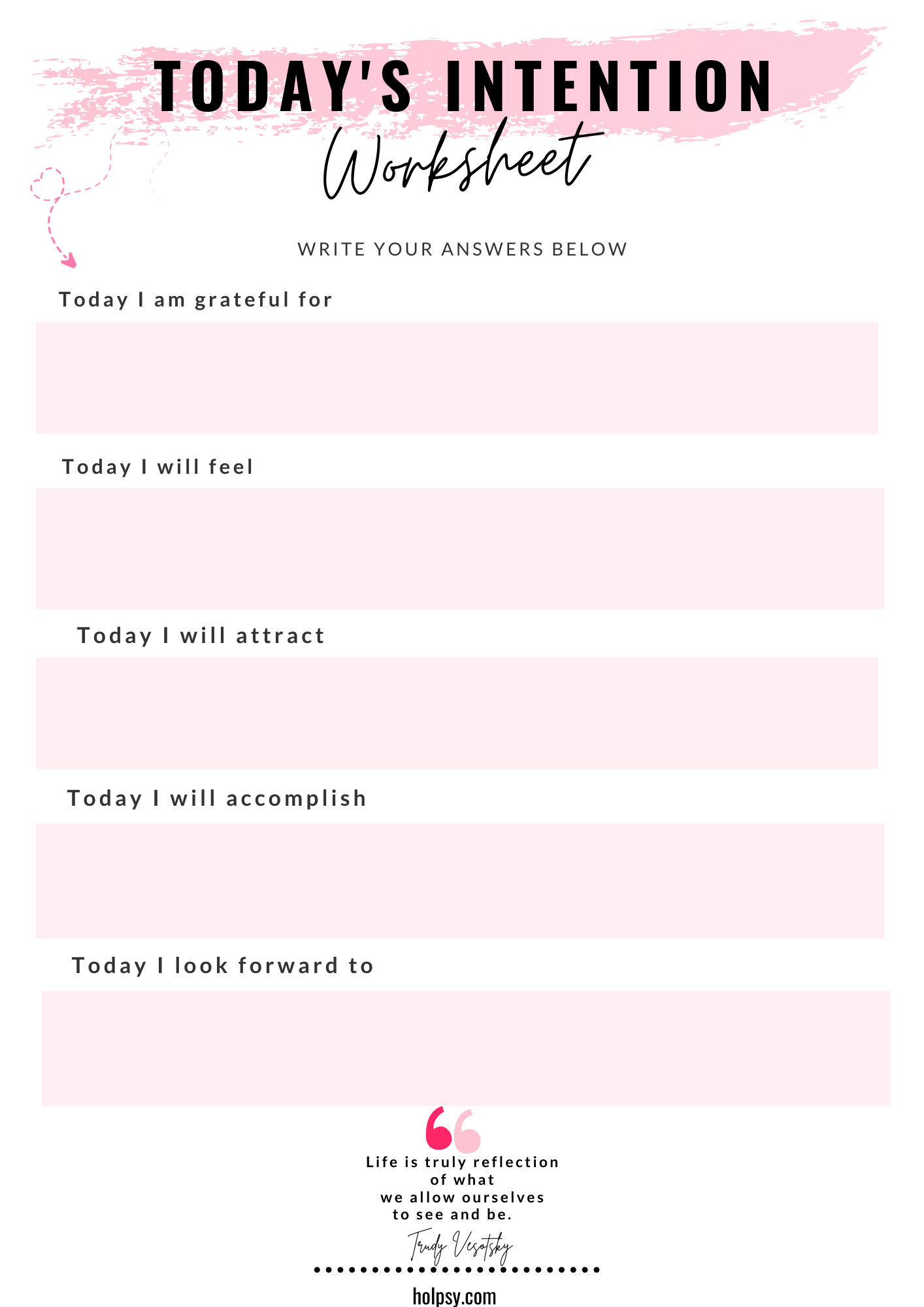 Intention Worksheet – Trudy Vesotsky Consulting